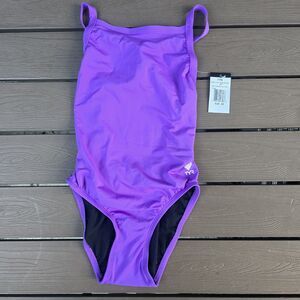 TYR Women's Solid Royal Purple Diamondfit Swimsuit Size 28 New